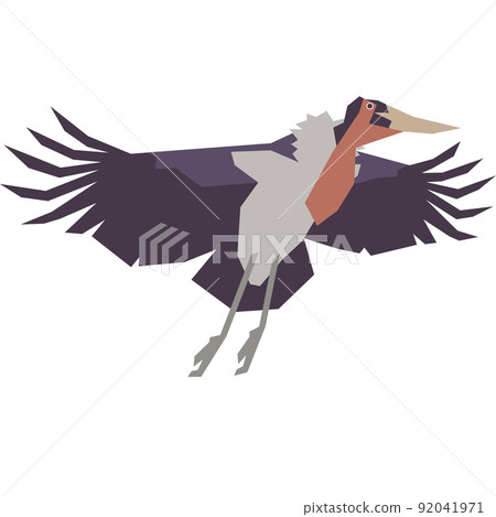 Colorful minimalistic illustration of a species of bird. 92041971