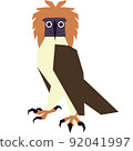 Colorful minimalistic illustration of a species of bird. 92041997