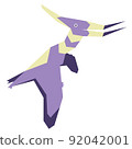 Colorful minimalistic illustration of an extinct prehistoric animal. 92042001