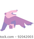 Colorful minimalistic illustration of an extinct prehistoric animal. 92042003