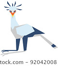 Colorful minimalistic illustration of a species of bird. 92042008