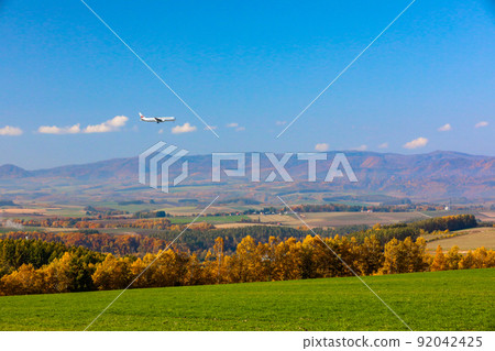 [Asahikawa City, Hokkaido] View from the actual hills Autumn hills October Sunny 92042425