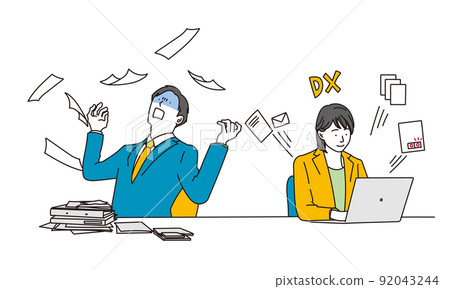 Asian business person who improves business by converting to DX Asian business person who improves business by converting to DX 92043244