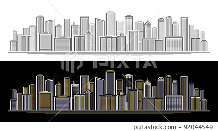 Vector Panoramic Skyline 92044549