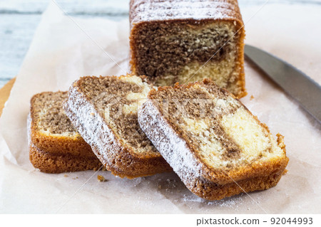 Homemade chocolate marble cake Zebra 92044993