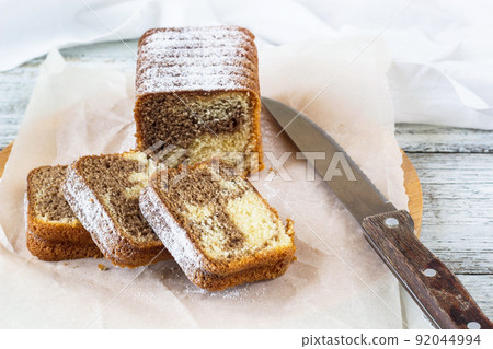 Homemade chocolate marble cake Zebra 92044994