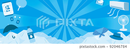 Template background for heat stroke countermeasure items Template background for heat stroke countermeasure items 92046784