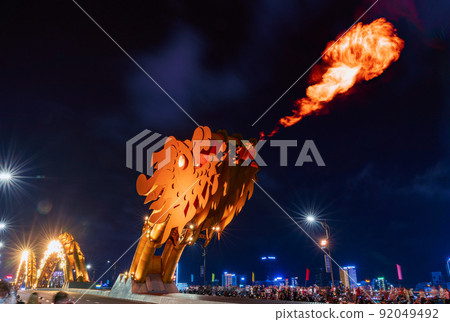 Dragon Bridge in Da Nang, Vietnam Night view Dragon Bridge in Da Nang, Vietnam Night view 92049492
