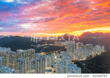 the Twilight of TKO district at Hong Kong 10 May 2022 92049765