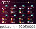 Vector illustration results and standing tables scoreboard championship tournament in Qatar 92050009