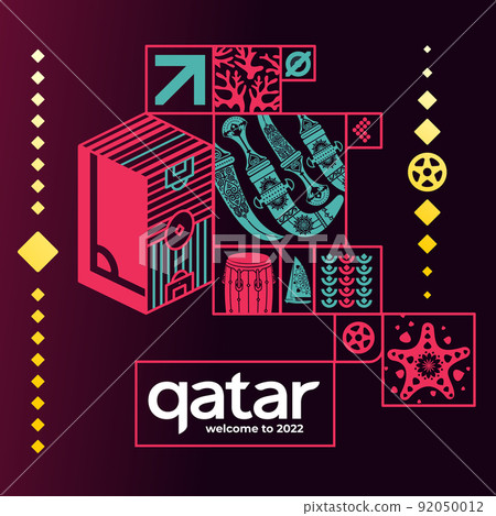 World of Qatar pattern with modern and traditional elements 92050012