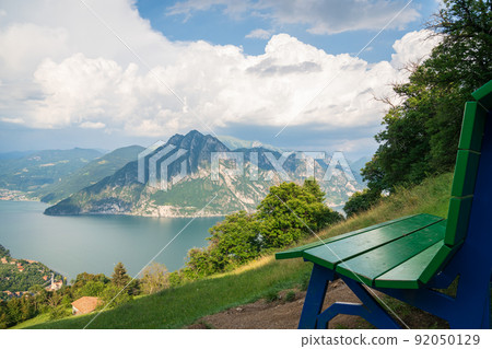 Green and blue big Bech and Iseo lake Green and blue big Bech and Iseo lake 92050129