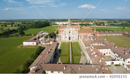 Niceb view of Certosa di Pavia at sunny day Niceb view of Certosa di Pavia at sunny day 92050133