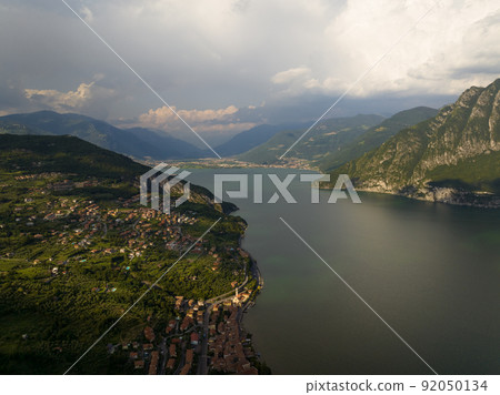 Iseo lake and mountains around Iseo lake and mountains around 92050134
