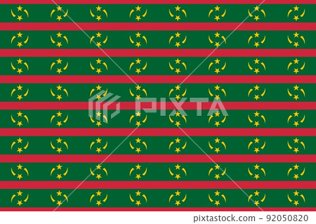 Geometric pattern in the colors of the national flag of Mauritania. The colors of Mauritania. 92050820
