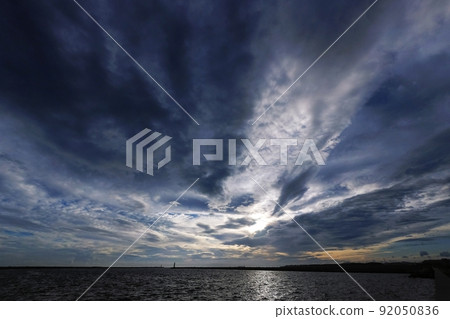 The day before the approaching typhoon, summer sky in the afternoon, super wide angle, sky subject, 220702pm The day before the approaching typhoon, summer sky in the afternoon, super wide angle, sky subject, 220702pm 92050836