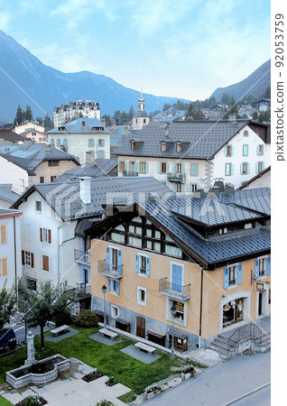 Aiguille du Midi, Switzerland City and Mont Blanc Mountains 92053759