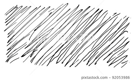 Black hand drawn ink texture with stripe and lines. Freehand patterns and background Black hand drawn ink texture with stripe and lines. Freehand patterns and background 92053986