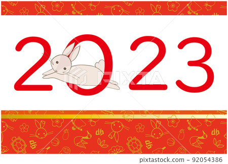 2023 New Year's card 2023 Character design 92054386