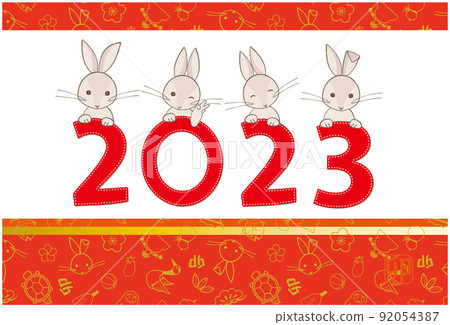 2023 New Year's card 2023 Character design 92054387
