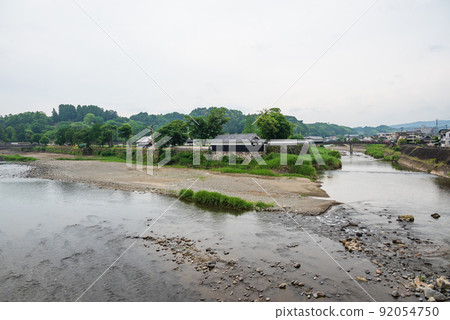 Site of Hitoyoshi Castle on the banks of the clear stream Kuma River 92054750