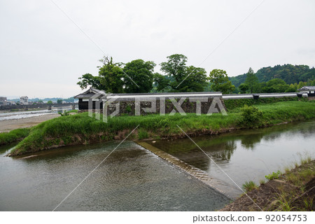 Site of Hitoyoshi Castle on the banks of the clear stream Kuma River Mune River Site of Hitoyoshi Castle on the banks of the clear stream Kuma River Mune River 92054753