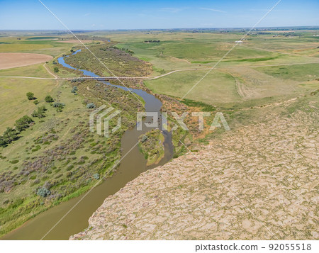 Aerial view of the historical Bents New Fort Aerial view of the historical Bents New Fort 92055518