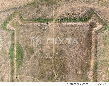Aerial view of the historical Bents New Fort Aerial view of the historical Bents New Fort 92055524