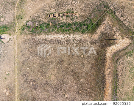 Aerial view of the historical Bents New Fort Aerial view of the historical Bents New Fort 92055525