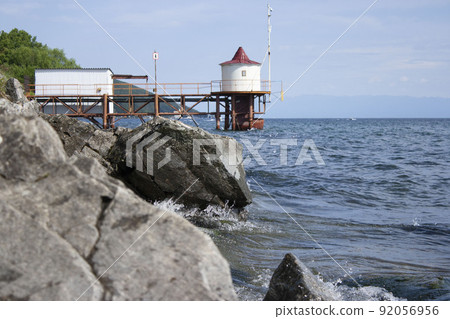 Museum of Lake Baikal near the source of the Angara River water view Museum of Lake Baikal near the source of the Angara River water view 92056956