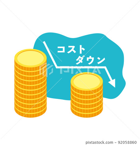 Image illustration of cost reduction 92058860