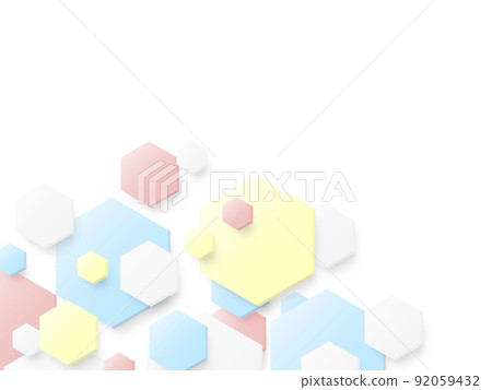 Colorful hexagonal tile background material 92059432