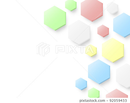 Colorful hexagonal tile background material 92059433