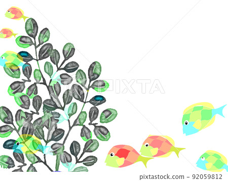 School of fish on the seabed School of fish on the seabed 92059812