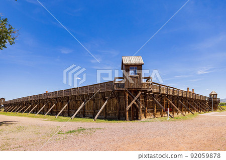 Sunny exterior view of the Wyoming Territorial Prison 92059878