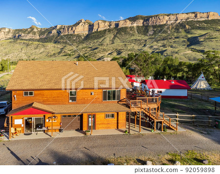 Sunny view of Tipi with beautiful landscape 92059898