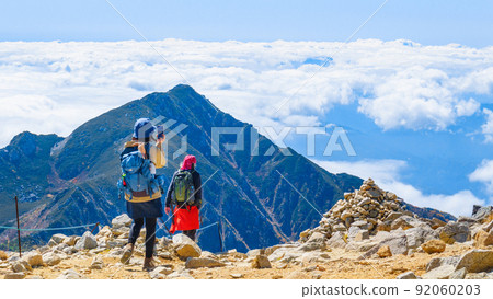 View of the summit of Mt. Kisokoma (toward Mt. Sannosawa) 92060203
