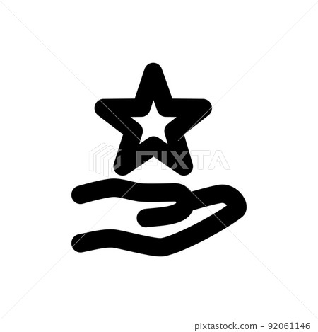 Star and hand icon 92061146