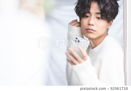 Young man portrait beauty Young man portrait beauty 92061738