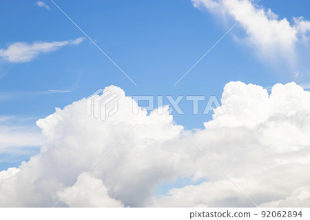 Blue Sky with White Cloudy background 92062894