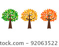 Watercolor trees, autumn, forests, woods 92063522