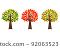 Watercolor trees, autumn, forests, woods 92063523