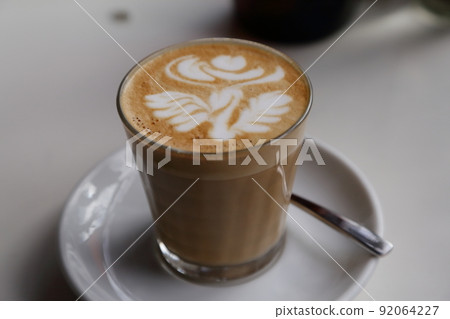 Melbourne's popular barista brewing latte 92064227