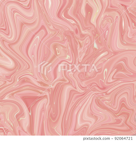 Swirls of marble or the ripples of agate. Liquid marble texture with pink colors. Abstract painting background for wallpapers, posters, cards, invitations, websites. Fluid art 92064721