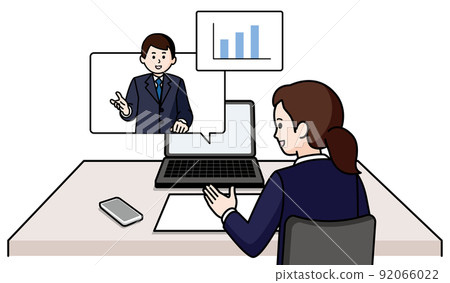 在線銷售西裝的男女 92066022