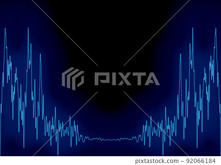 A rapidly changing graph that shines on a dark background Image of science and technology 92066184