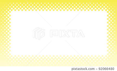 Yellow dot gradation frame 16: 9 - Stock Illustration [92066480] - PIXTA