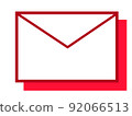 電子郵件材料 陰影紅色 92066513