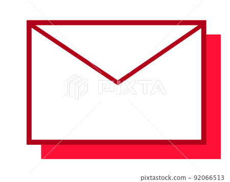 電子郵件材料 陰影紅色 92066513