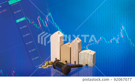 The justice hammer and wood house for property or business concept 3d rendering The justice hammer and wood house for property or business concept 3d rendering 92067077
